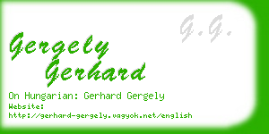 gergely gerhard business card